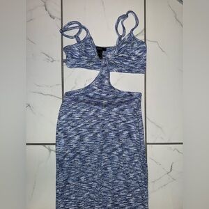 forever 21 blue cutout knit maxi dress